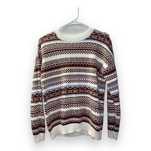 Hollister Long Sleeve Fair Isle Printed Pullover Crew Neck Sweater XS